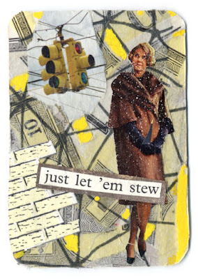Collaged artist trading cards
