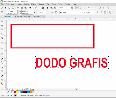 Cara center objek di corel