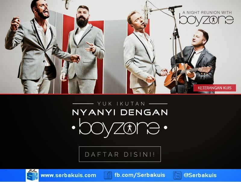 Kuis Okezone Berhadiah 5 Tiket BZ20 Boyzone Tour 2015