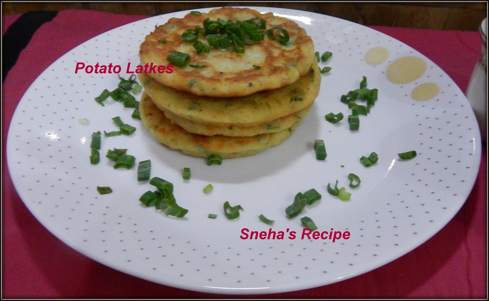 Potato Latkes Jewish Pancakes BreadBakers Sneha's Recipe