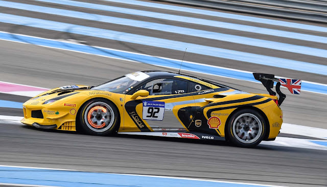 Side view of the 488 Challenge car at the Paul Ricard Circuit