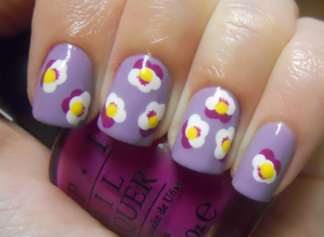 Holy Manicures: Purple Pansy Nails.