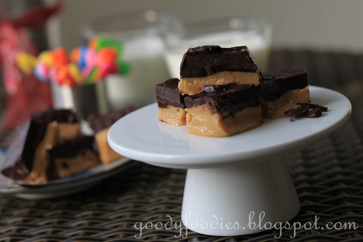 GoodyFoodies Recipe Peanut butter squares (Nigella Lawson)