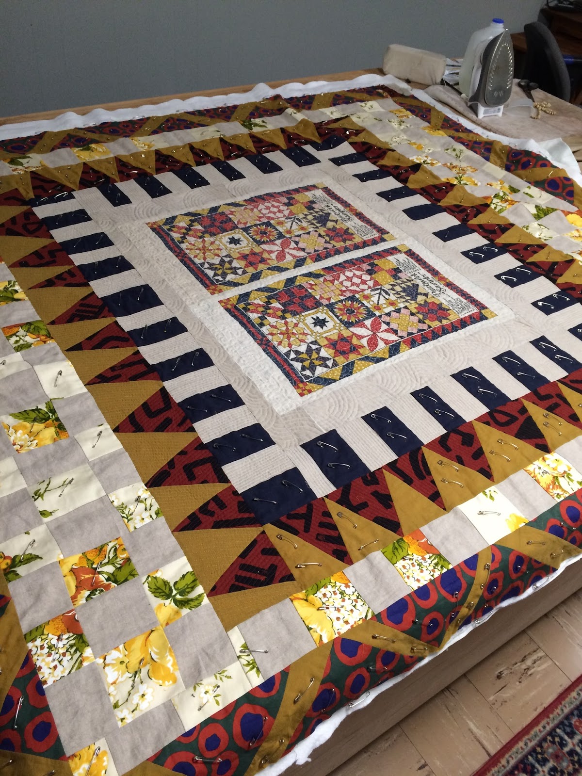 patty "The quilt lady" Good progress on the tea towel quilt