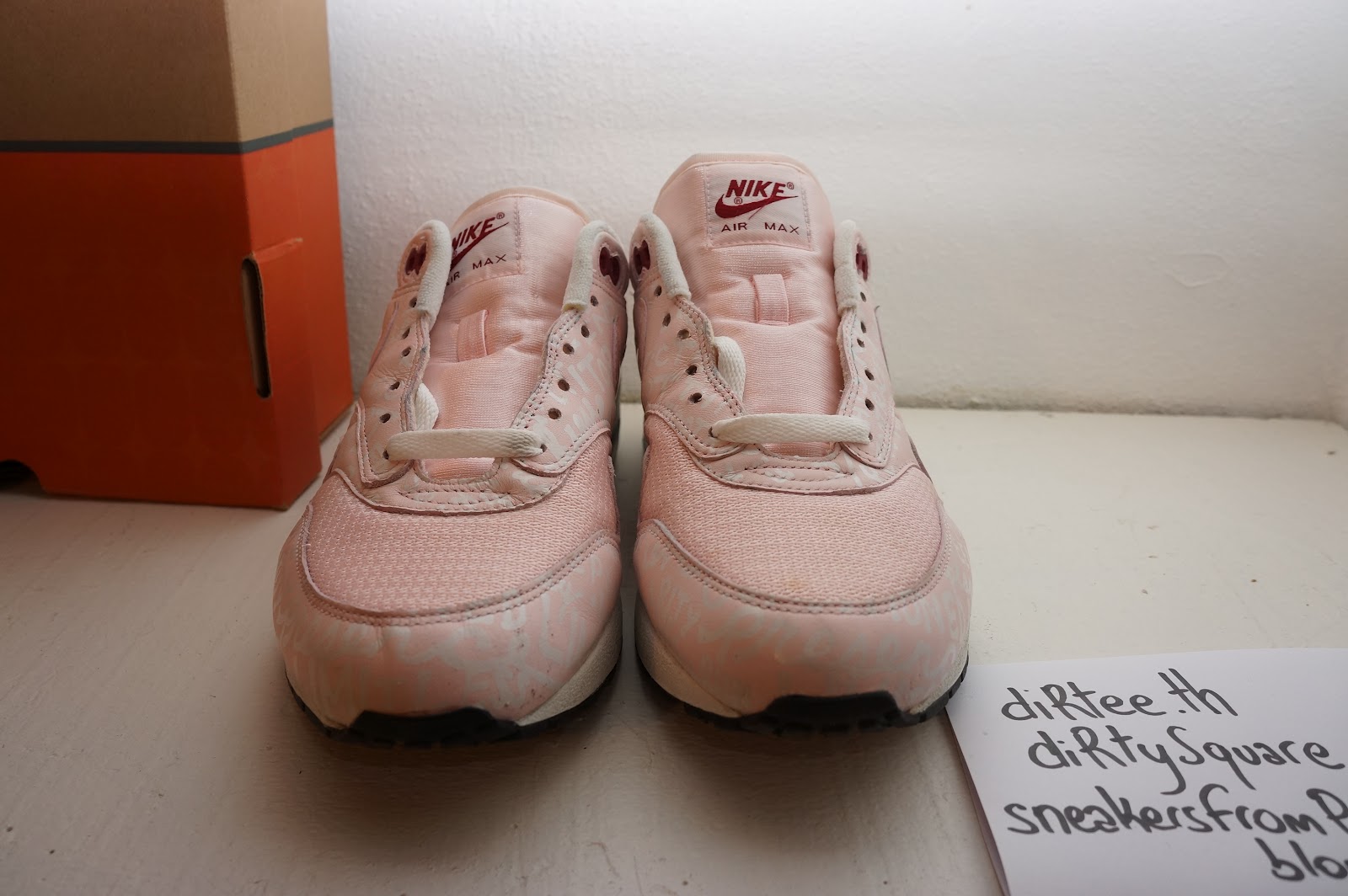 Nike Air Max 1 Powerwall Pink (by tyle87) – Sweetsoles Nike Air Max 1 Powerwall Pink (by tyle87) – Sweetsoles
