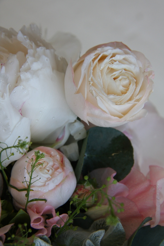 The Flower Magician: Summer English Country Garden Gathered Wedding Bouquet