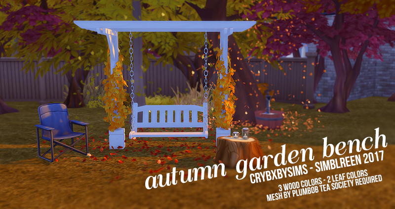Sims 4 CC's - The Best: autumn garden bench by crybxbysims