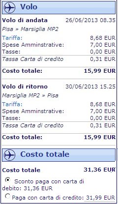 volo low cost marsiglia