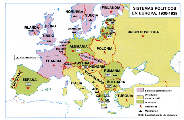 Resultado de imagen de blogspot, Europa mapa 1930