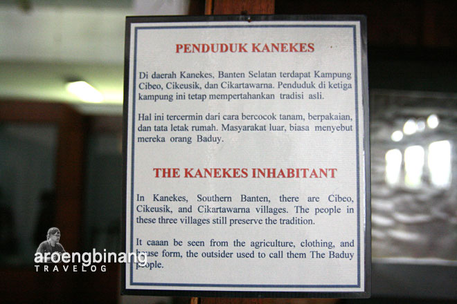 rumah adat kenekes baduy museum situs kepurbakalaan banten lama serang