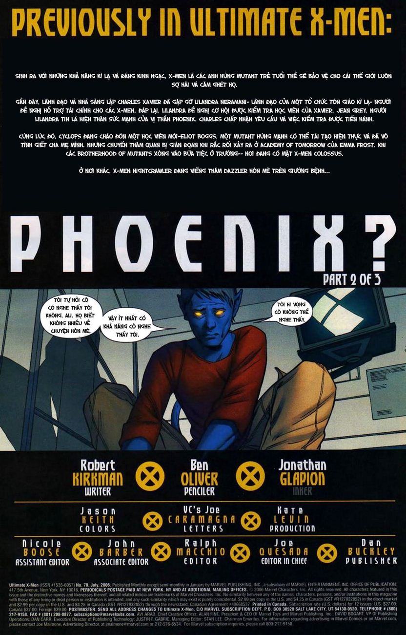 Ultimate X - men chap 70