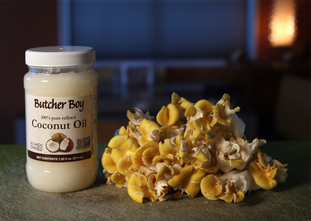 The 99 Cent Chef Mushrooms Sauteed in Coconut Oil Vegan Video Recipe