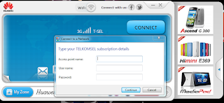 Setting koneksi internet modem huawei