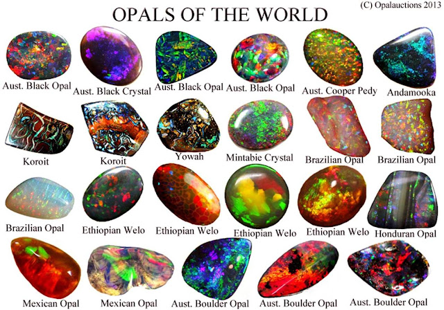 What causes the colours in opal? How does opal get its colour