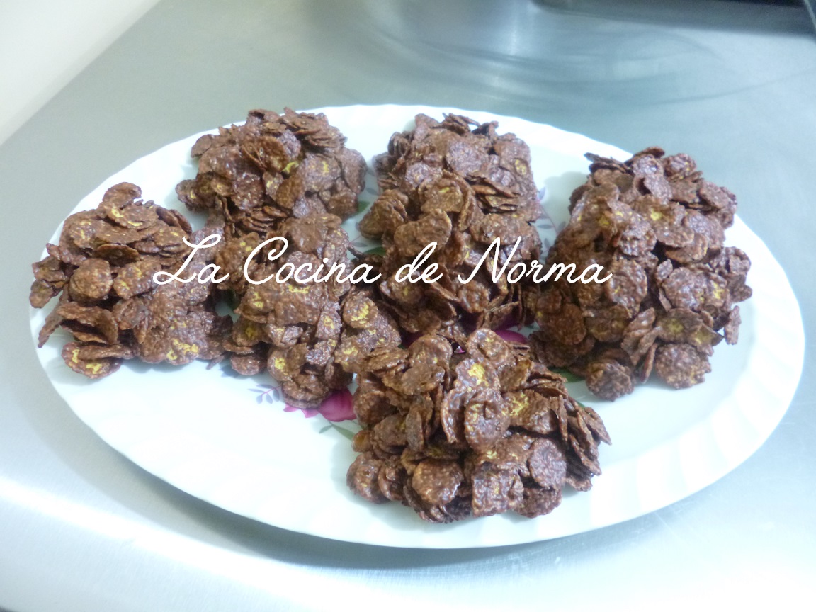 ENJAMBRES O MONTAÑAS DE HOJUELAS CON CHOCOLATE - La Cocina de Norma