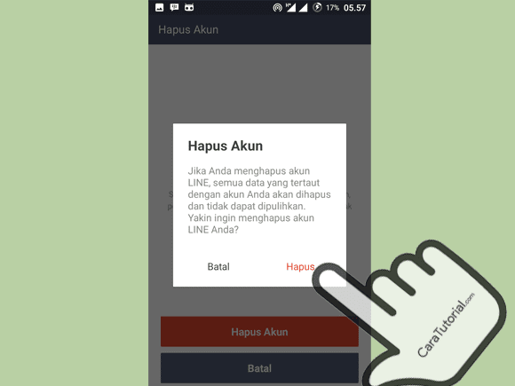 Cara Hapus Akun LINE Melalui Aplikasi LINE di HP Android.
