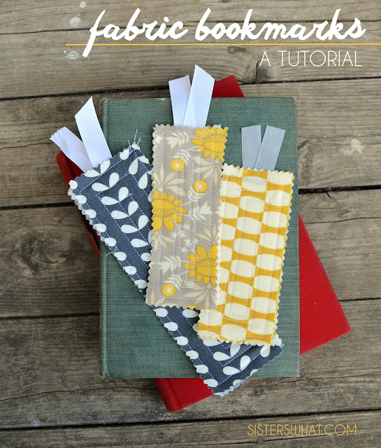 make fabric bookmarks using fabric scraps