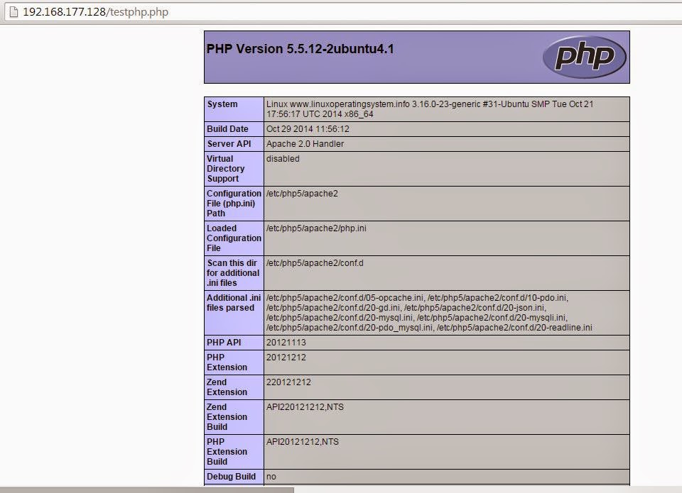 How to install Lamp (Apache, MySQL, phpmyadmin) ubuntu 14.10 Linux