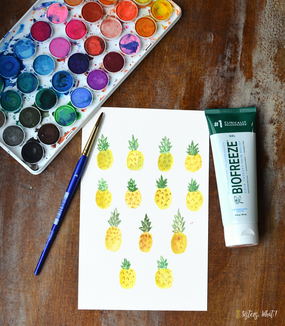 A study in watercolor pineapple