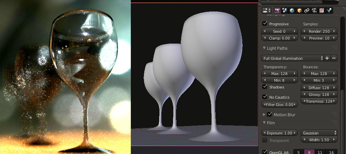 Glass Modelling And Cycles rendering di blender MUMMY SHARE