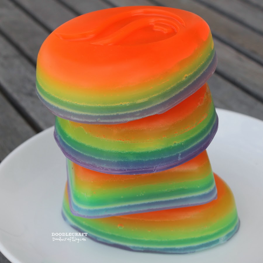 Doodlecraft: Neon Rainbow Soaps!