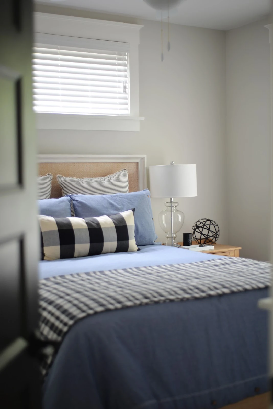 modern country bedroom, buffalo check | Ramblingrenovators.ca