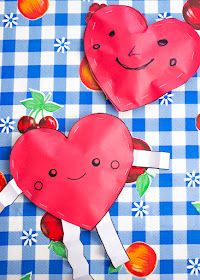 Adorable Paper Heart Stuffies for Valentine's Day- Kids craft that's also Perfect for filling with candy and giving to a friend!