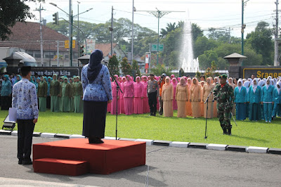 KODIM SRAGEN PERINGATI HARI BELA NEGARA DENGAN UPACARA