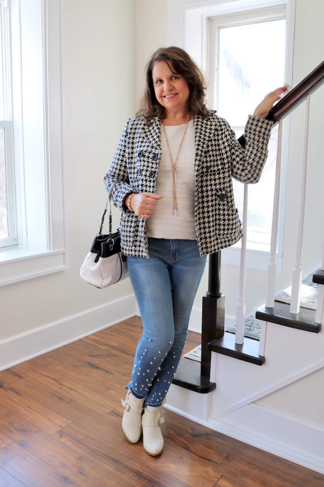Wearing pearls with best sale jeans