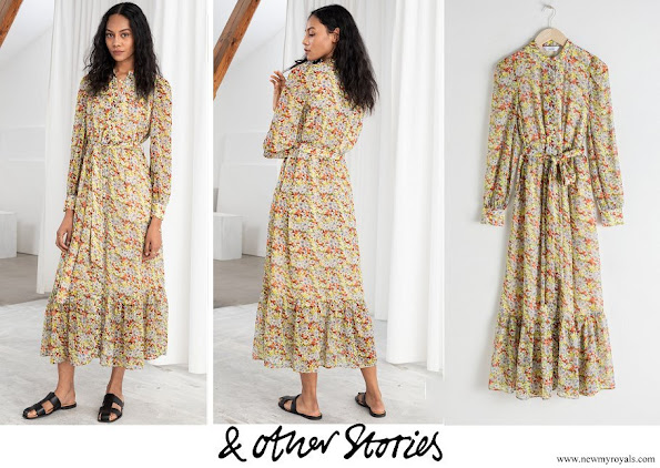 Kate Middleton wore & Other Stories floral ruffled maxi dress
