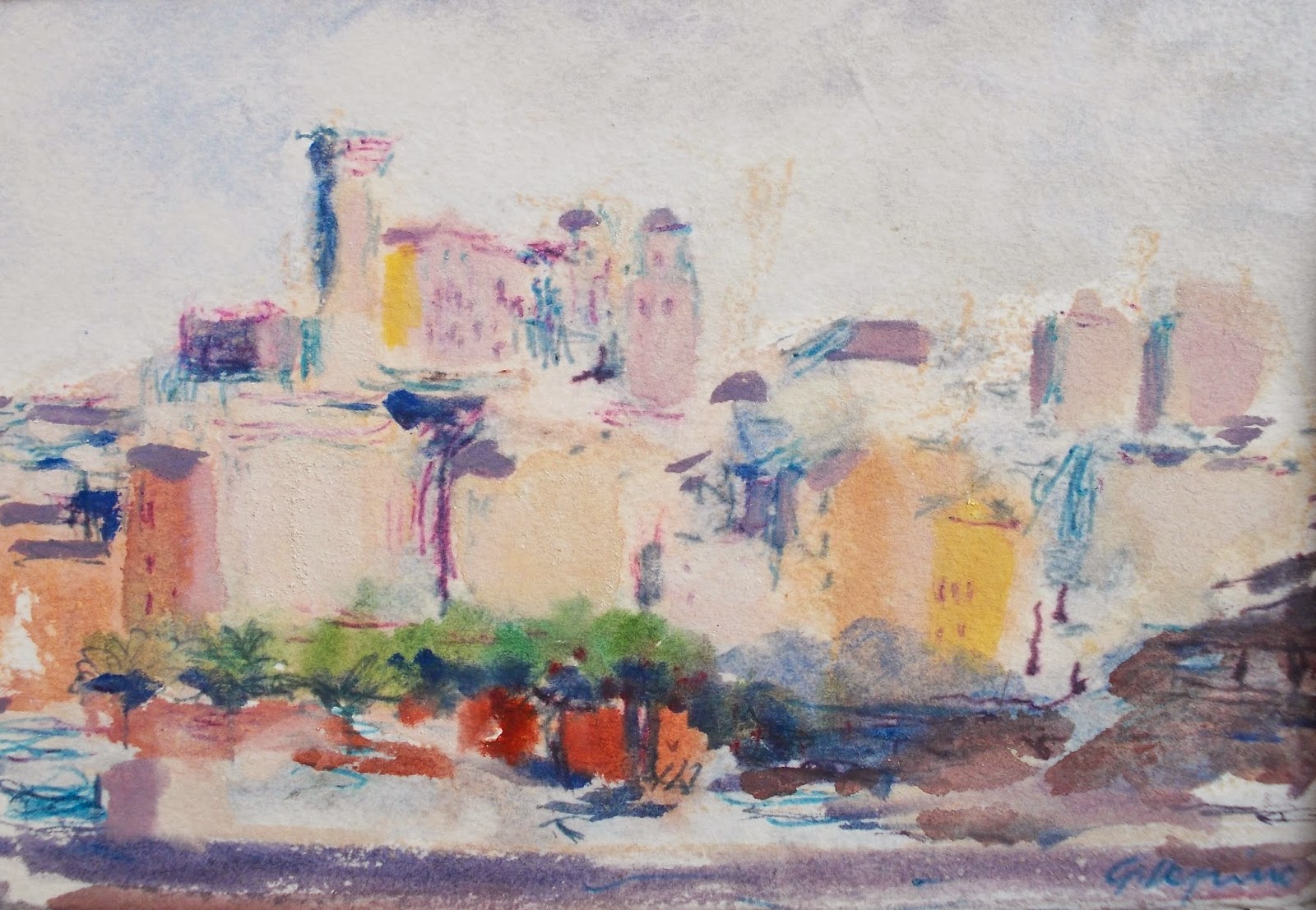 Giorgio Dapino Paesaggio Ad Acquerello