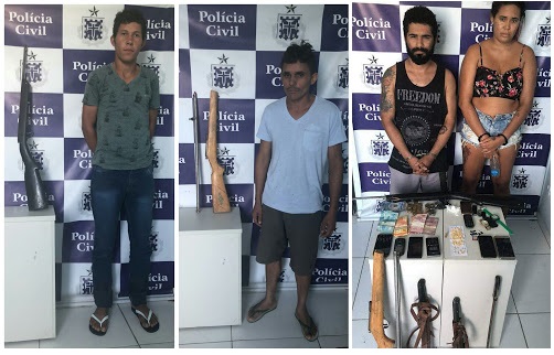 Ação da Polícia Civil prende casal de traficantes e cumpre mandados de prisão na zona rural de Jaguarari Ação da Polícia Civil prende casal de traficantes e cumpre mandados de prisão na zona rural de Jaguarari