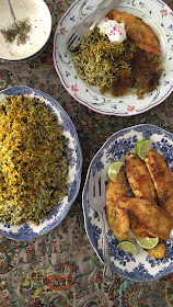 Iranian Herbed Rice with Fish
