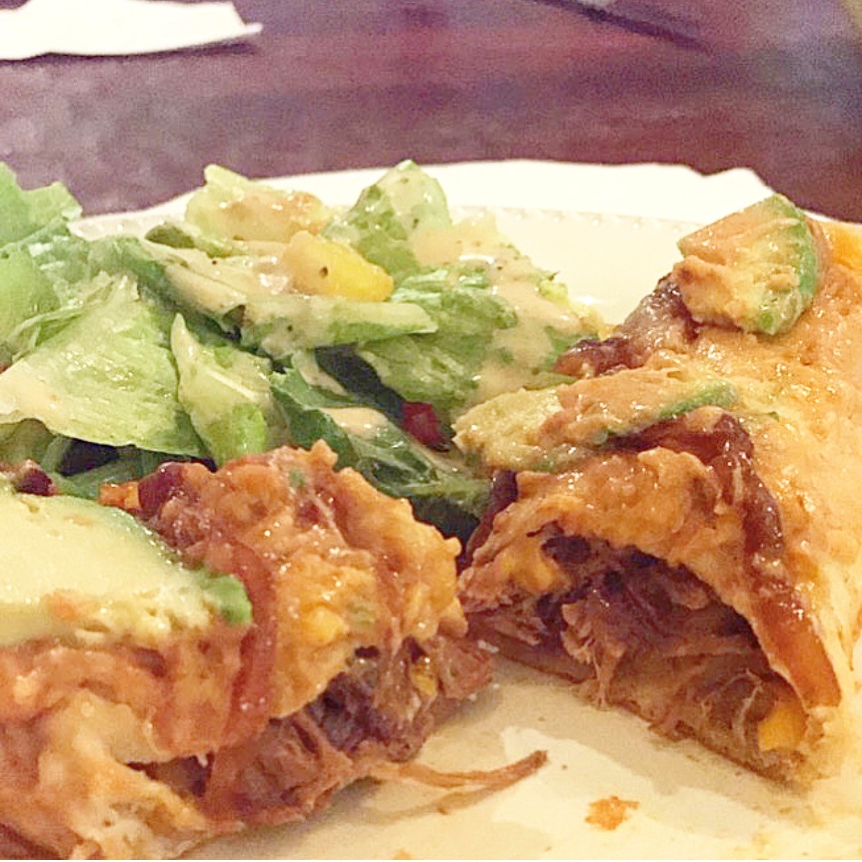 Domestikated BBQ Brisket Enchiladas