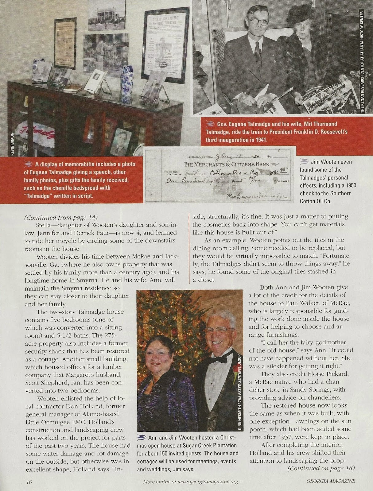 Old Historical Home McRae, Ga Link to "Gene Talmadge Mansion