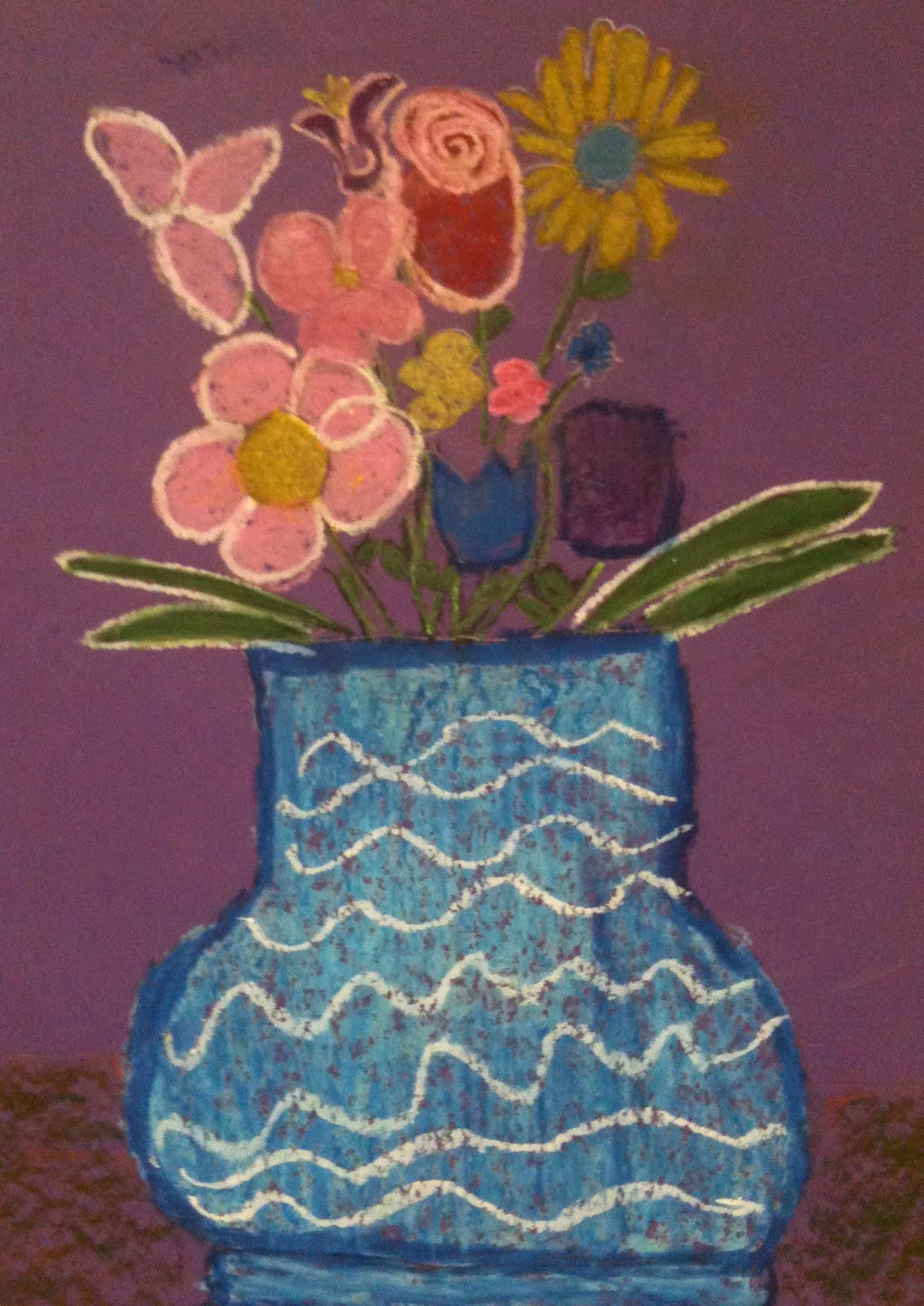 Creating Art: 3rd Grade Flowers in Vases