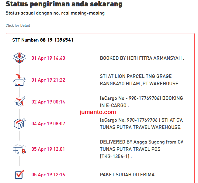 Cek Resi Ged Jasa Ekspedisi By Nct
