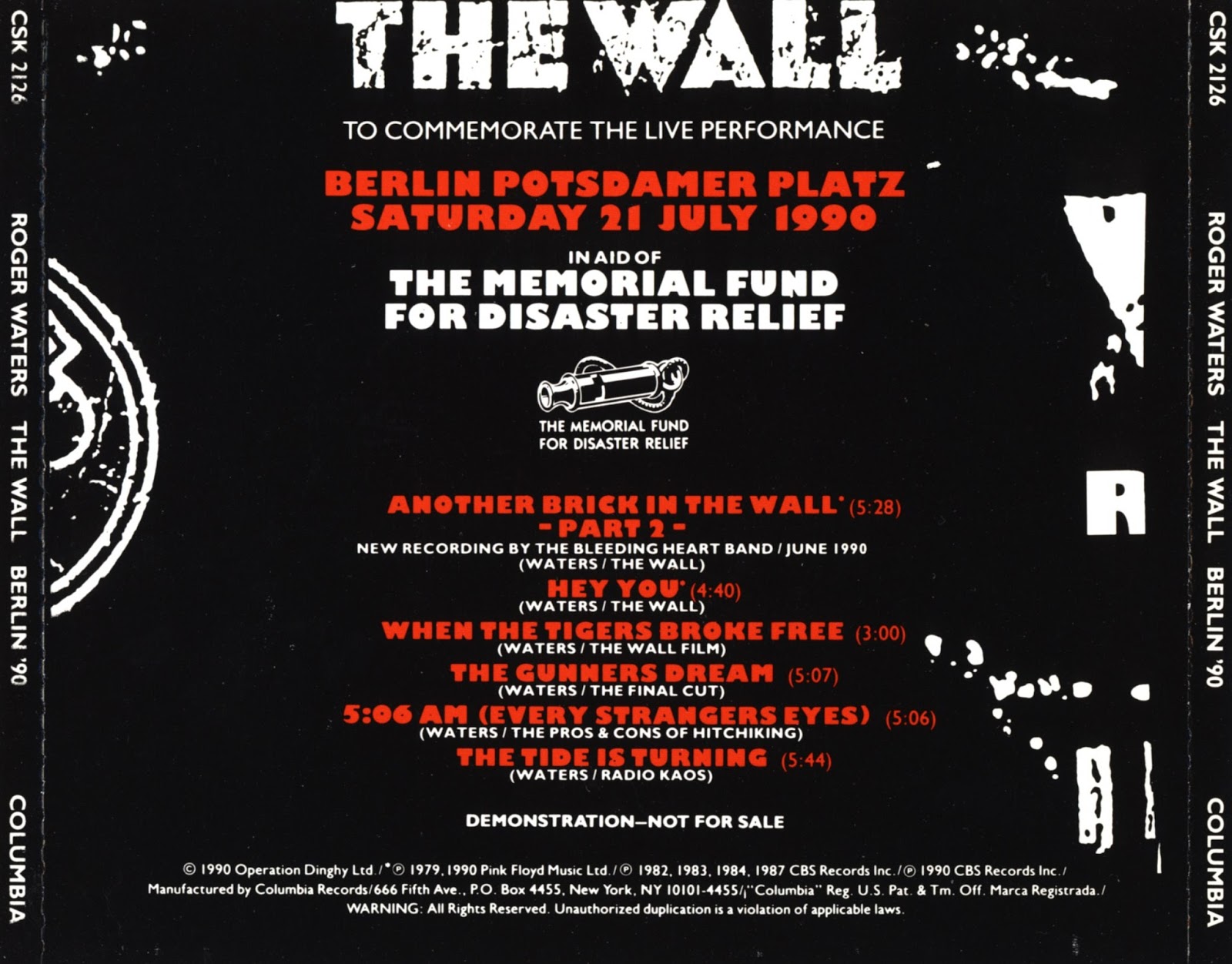 Pink Floyd Ilustrado 1990 The Wall Berlin '90 Roger Waters