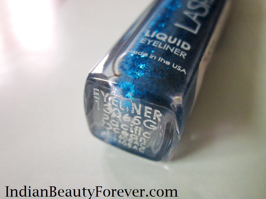 LA Splash glitter Eyeliner in Pacific blue review and swatches