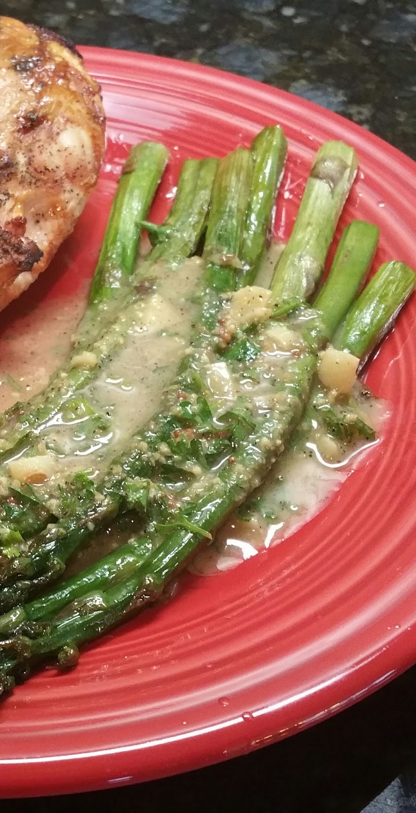 CROWDED KITCHEN Roasted Asparagus with DijonLemon Sauce