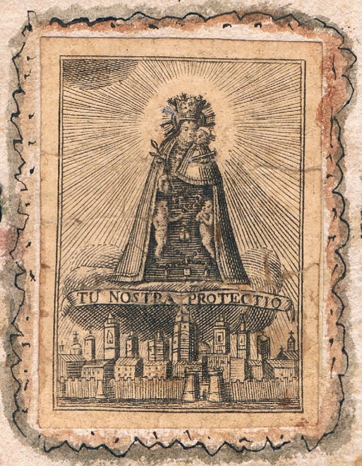 Memoria gráfica de España. Grabado de la Virgen de los Desamparados.