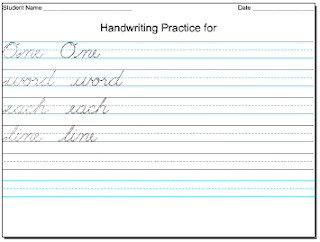 Cursive Handwriting Practice - MULTIWORD WORKSHEETS |Techie Teacher
