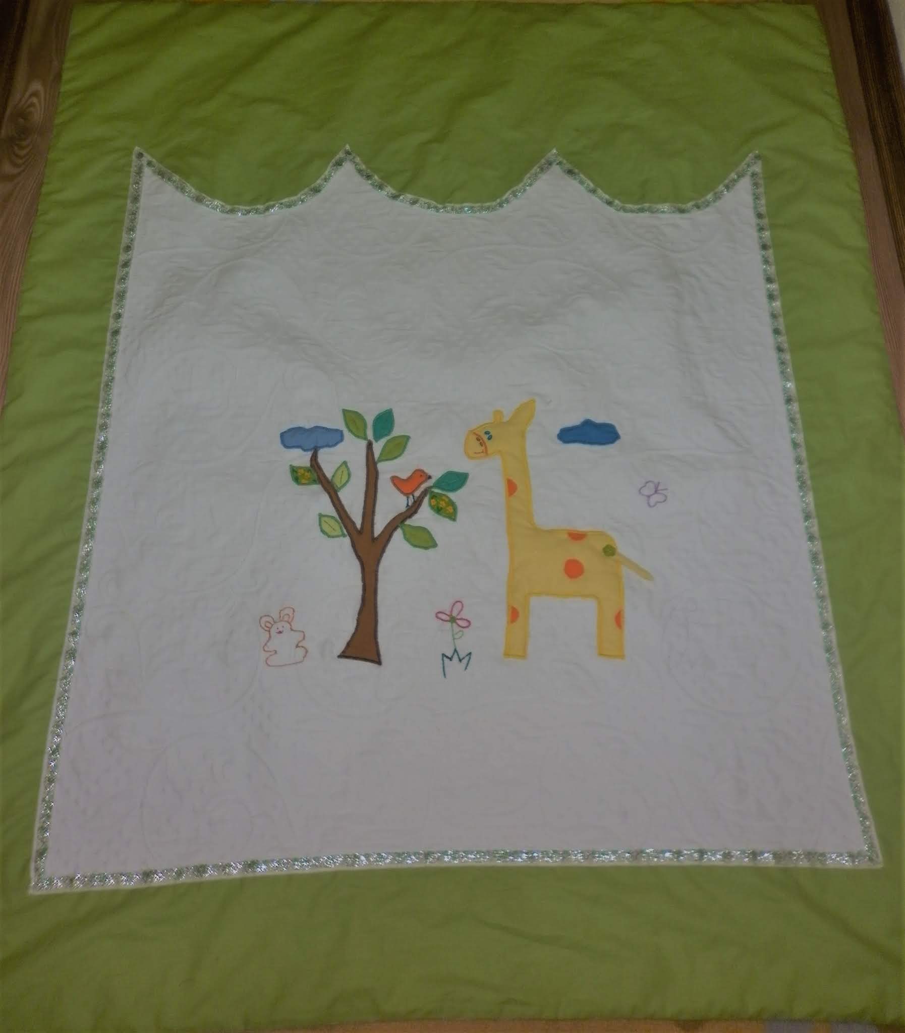 Giraffe baby quilt new arrivals