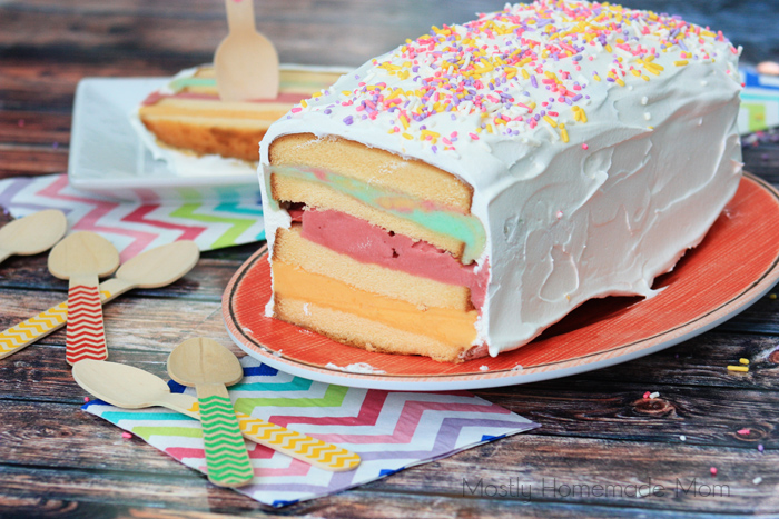 Rainbow Sherbet Ice Cream Cake Recipe Rainbow Sherbet Ice Cream Cake Recipe