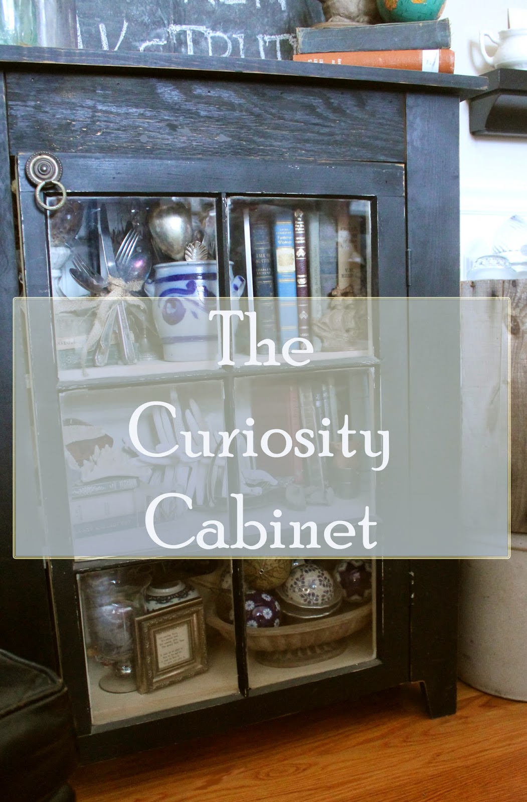 vintage silver, curiosities, starfish, pewter, handmade cabinet