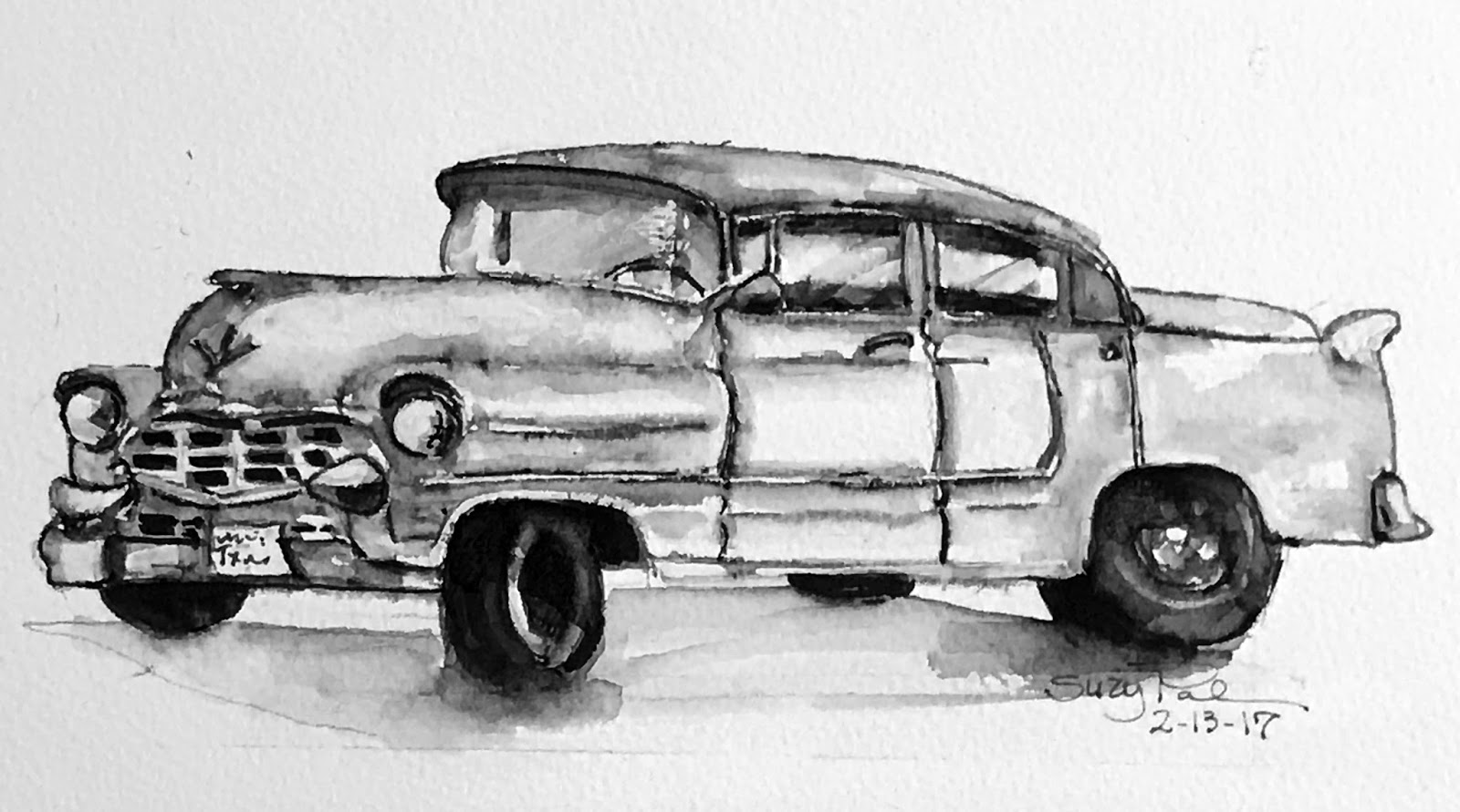 Sketches by Suzy &lsquo;Pal&rsquo; Powell: 1954 Cadillac