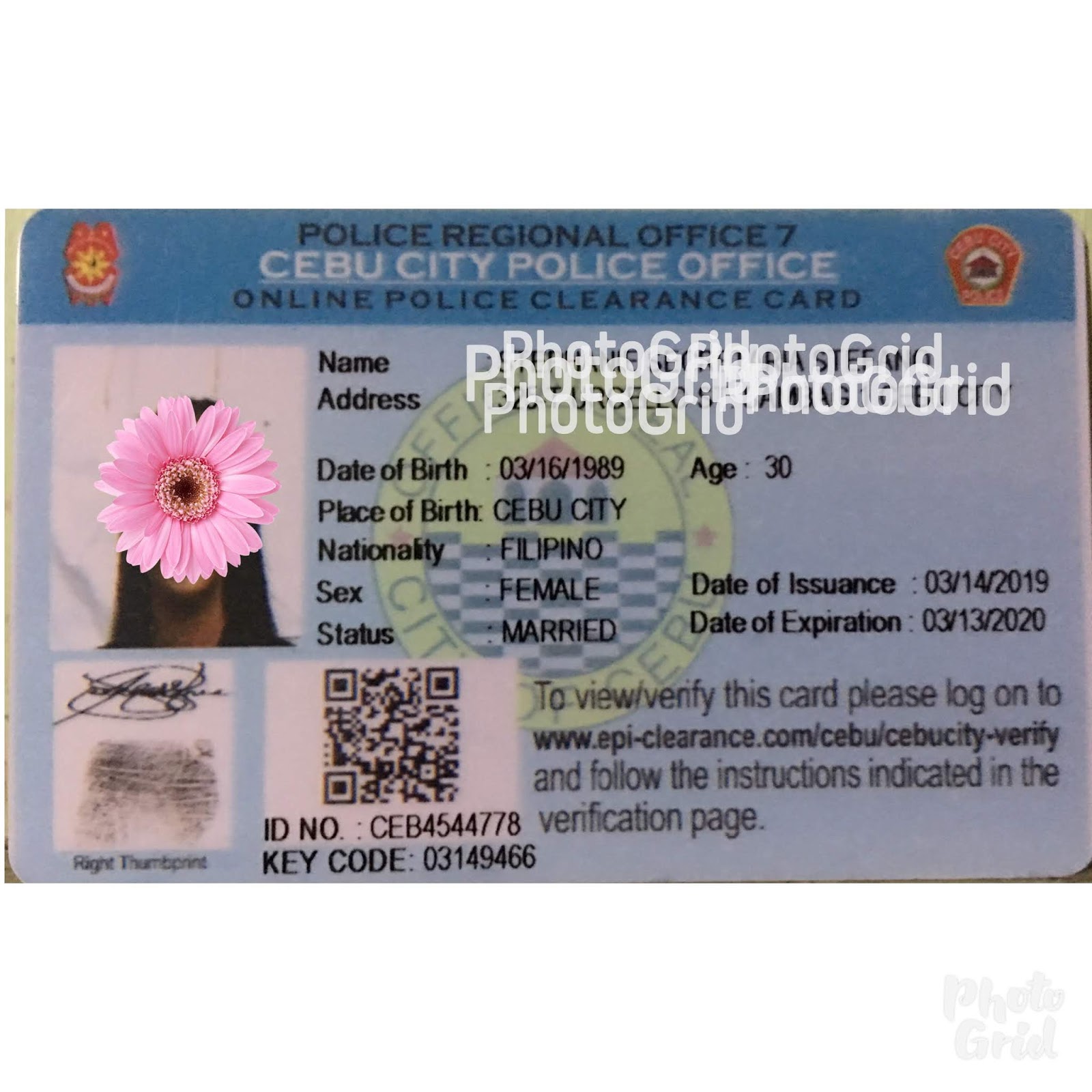 WORDS OF WISDOM POLICE CLEARANCE in CEBU