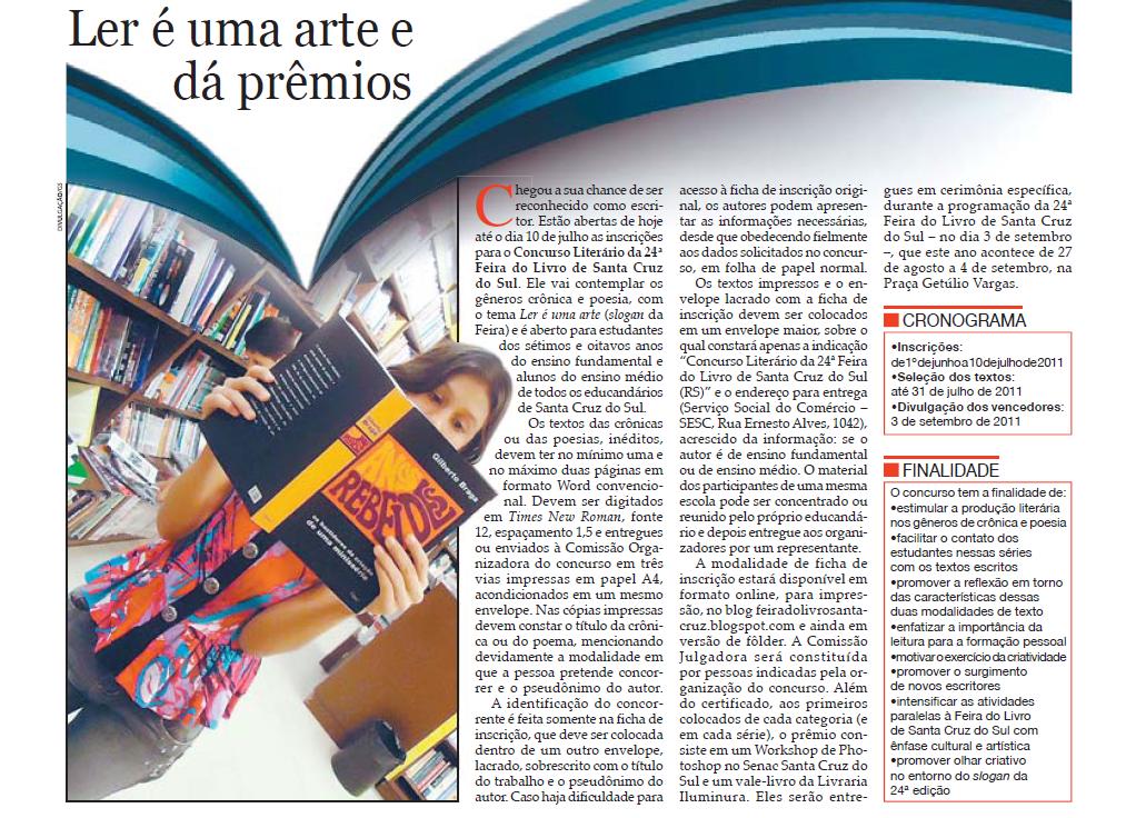 Feira do Livro de Santa Cruz do Sul Junho 2011