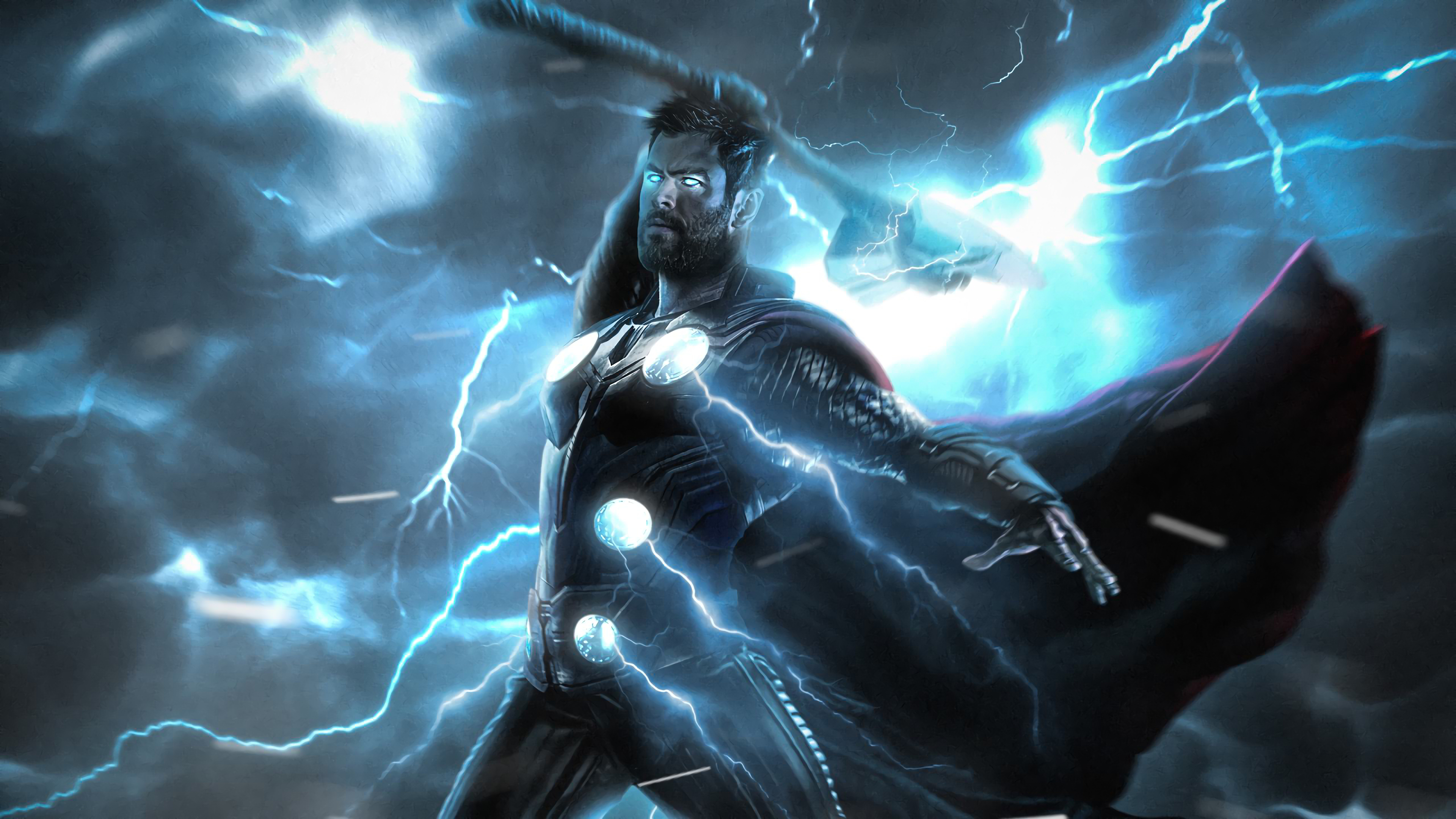 Thor God of Thunder Avenger Endgame 4K Wallpaper - Best Wallpapers