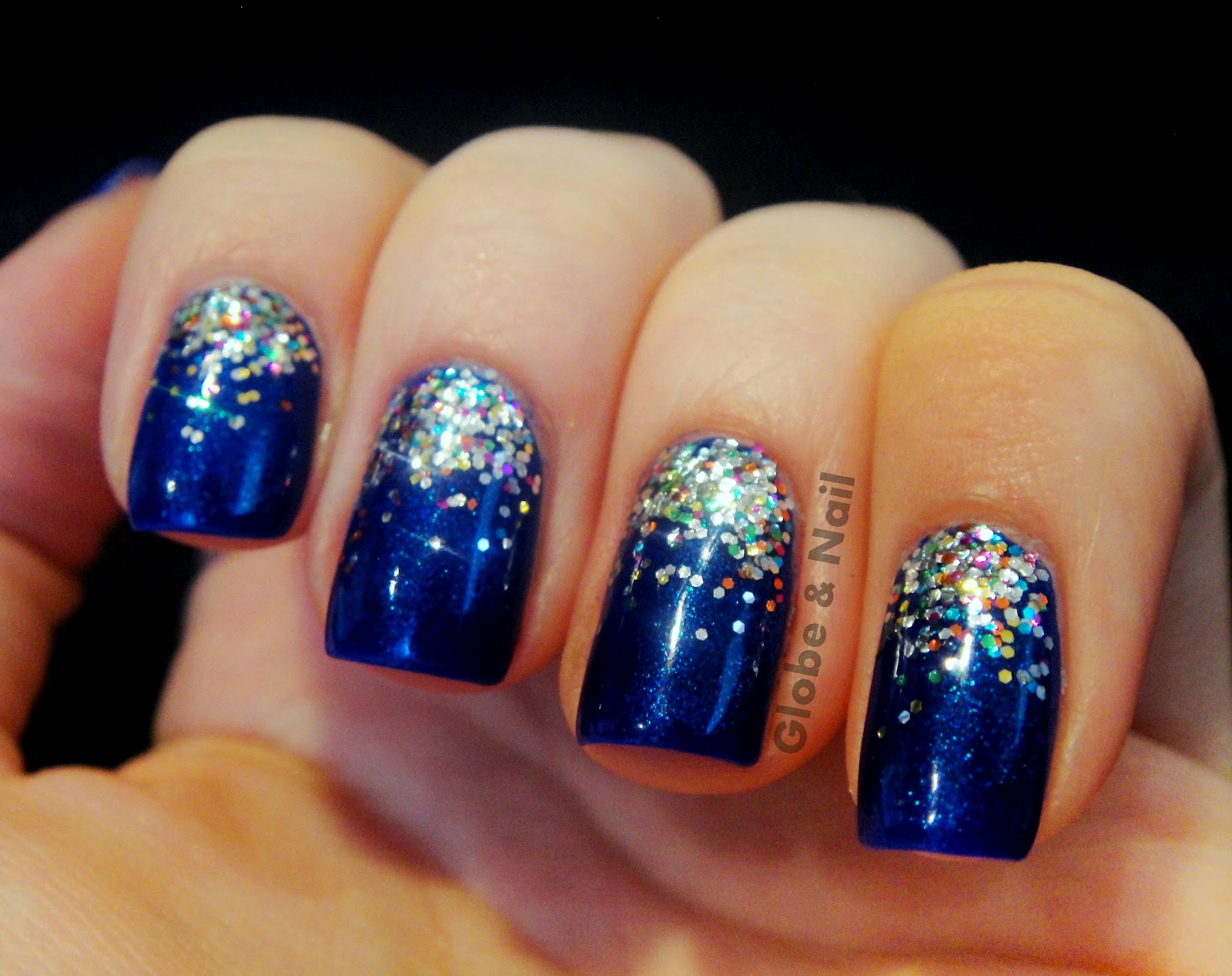 Glitter gradient nails - wide 1